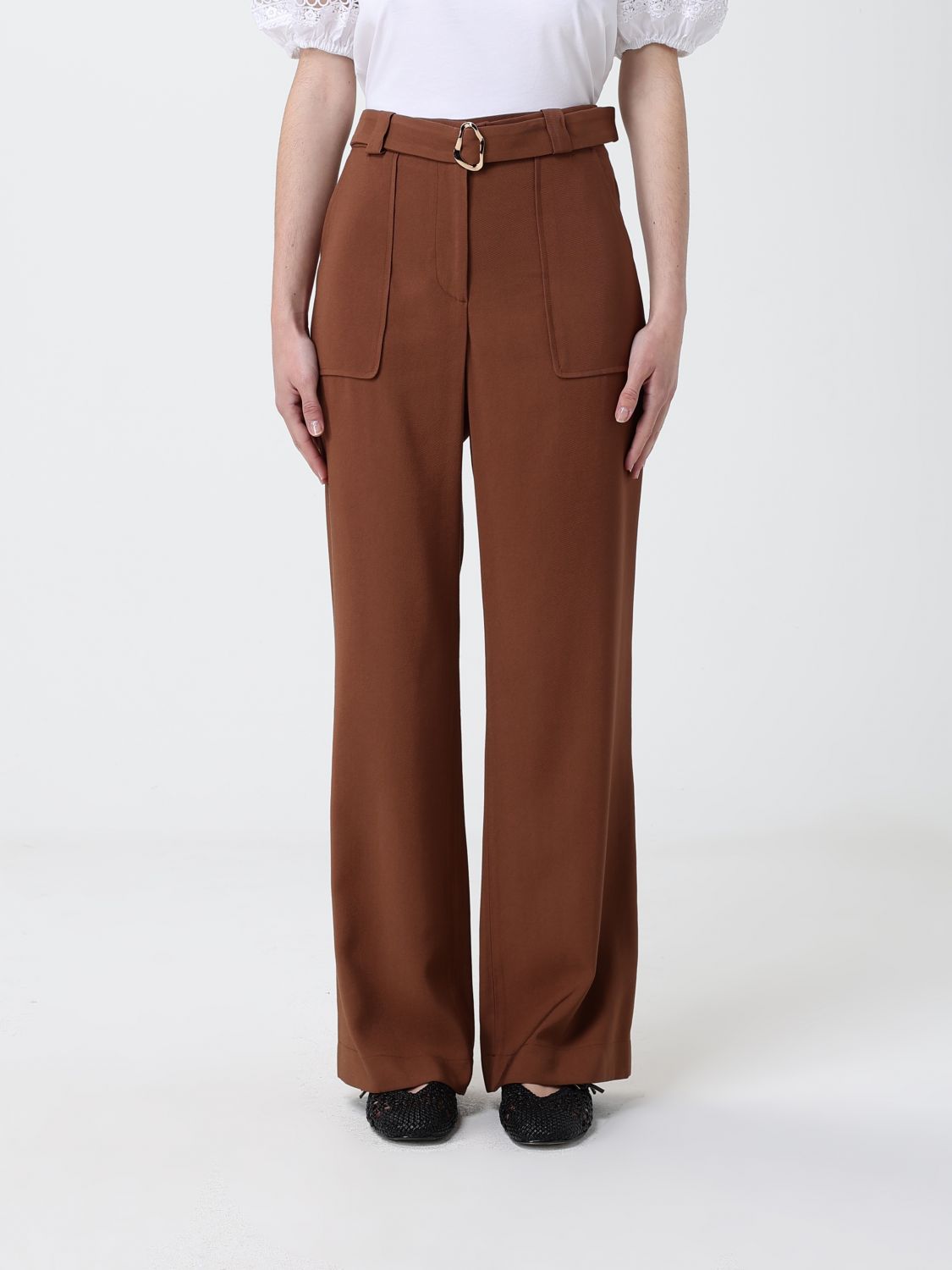 Pants Woman color Brown