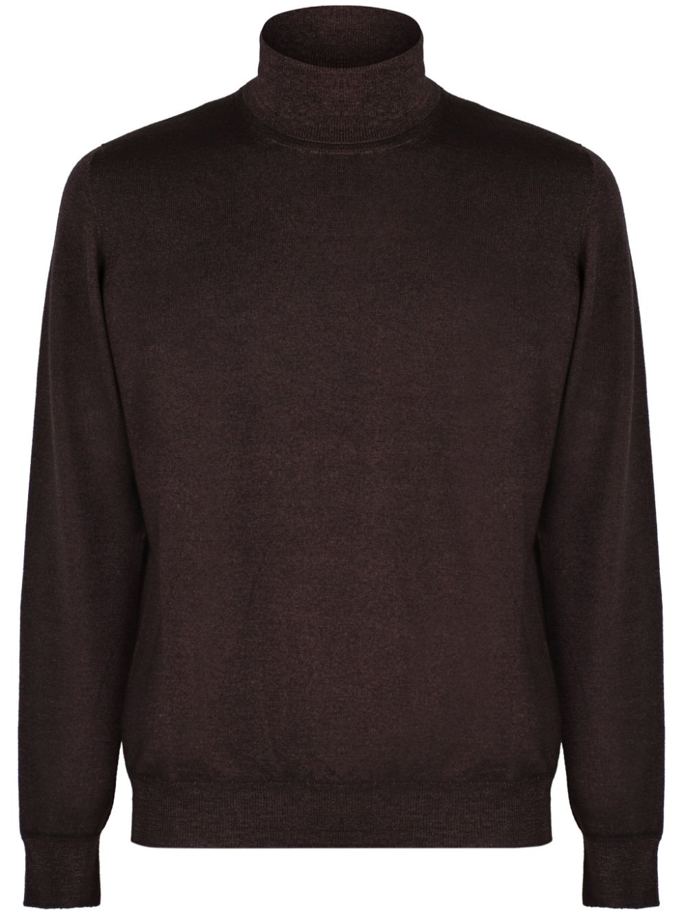 Roll-neck jumper - Brown
