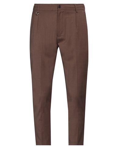 Man Pants Chocolate brown Size 30 Polyester, Wool, Elastane