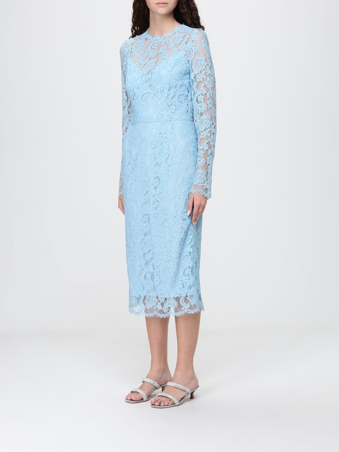 Dress Woman color Gnawed Blue