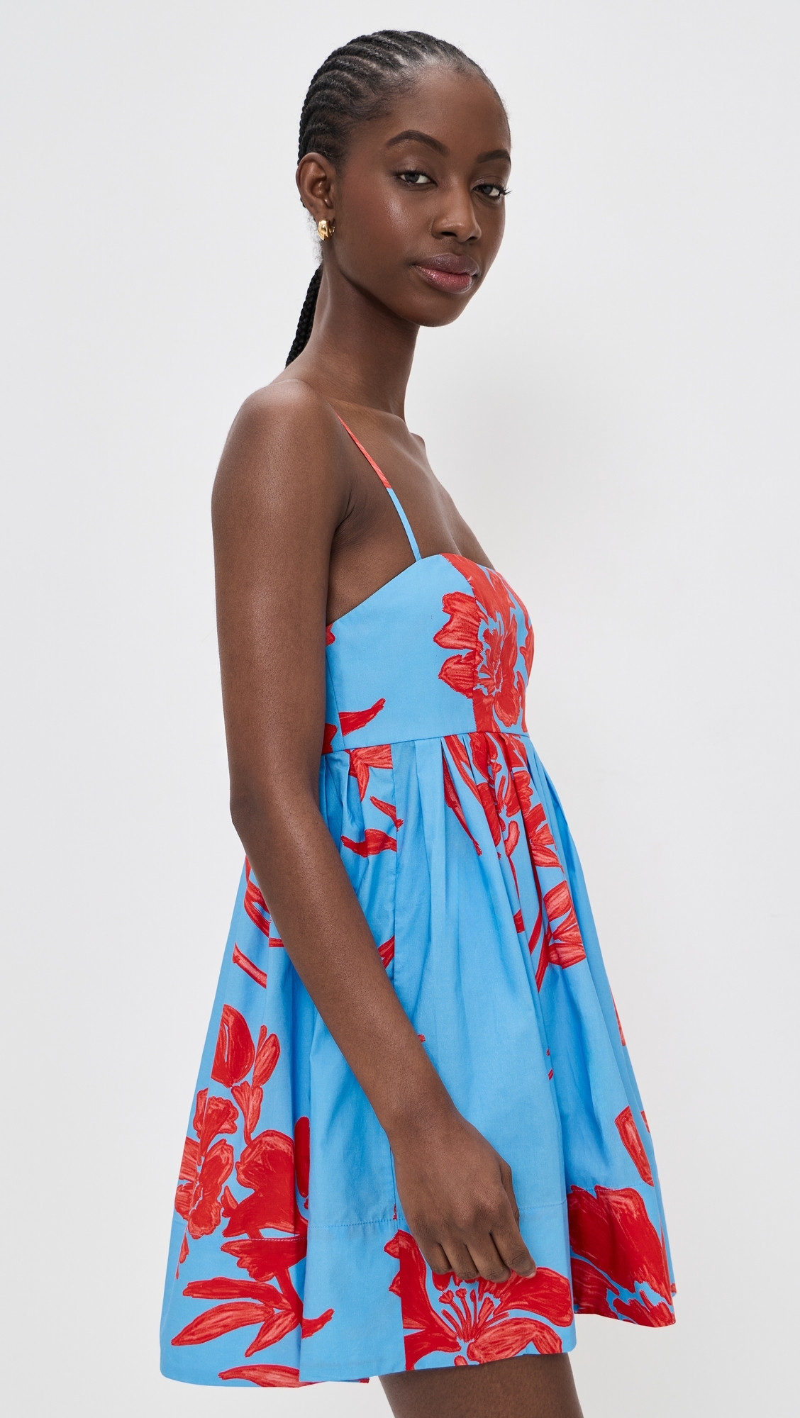 Leo Mini Dress Flora Shadow Sky