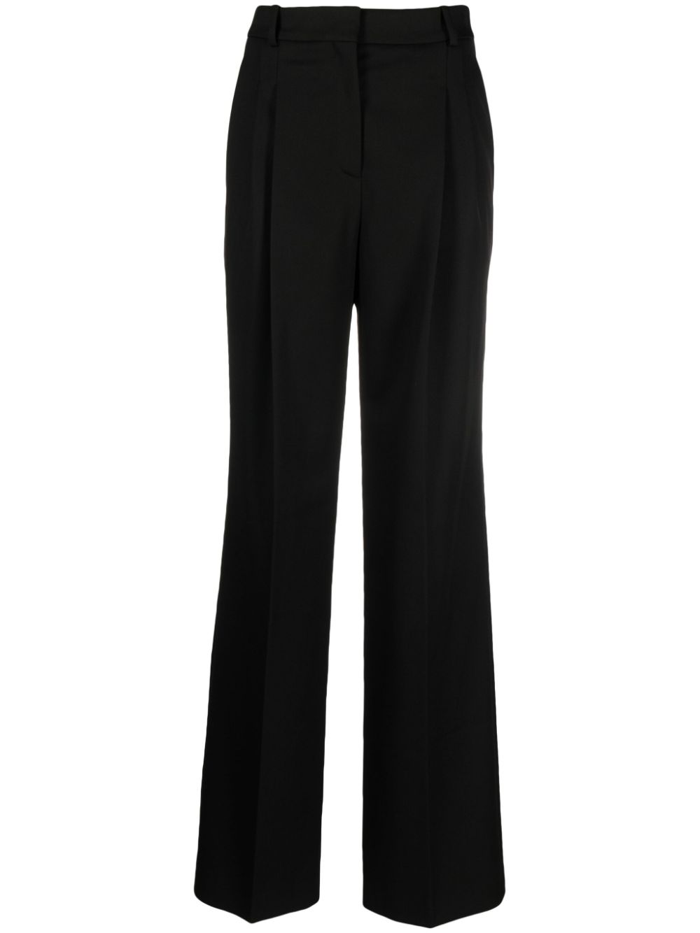 Box-pleat high-waisted trousers - Black