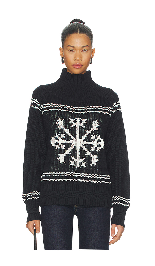 Alp N Rock Alora Mock Neck Ski Sweater in Black,White. - L also in XS