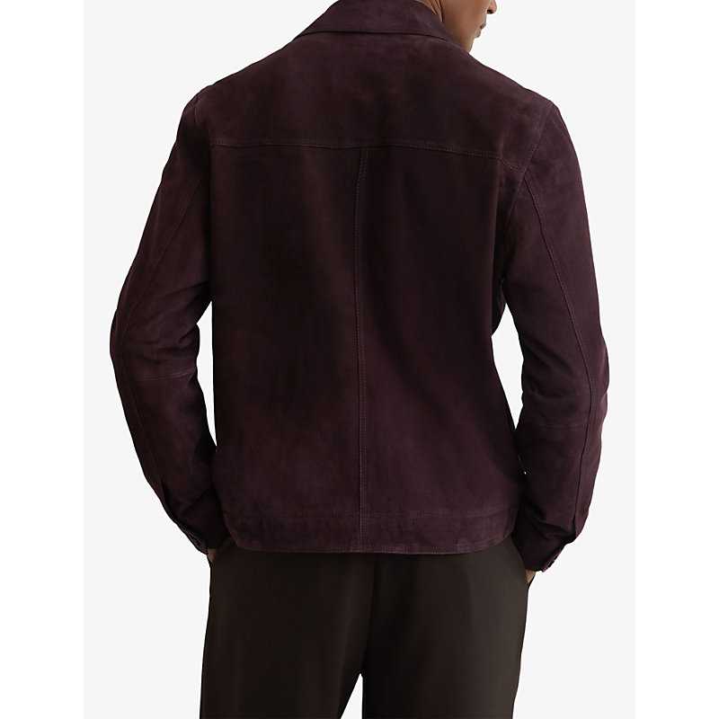 Mens Wilstead Patch-Pocket Suede Jacket