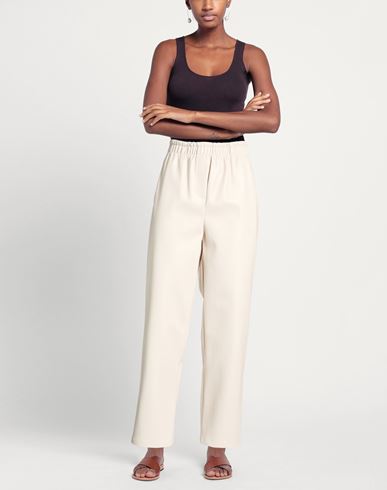 B. yu Woman Pants Beige Size M Polyester, Polyurethane