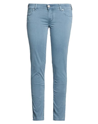 Jacob Cohёn Woman Pants Slate blue Size 28 Cotton, Elastane