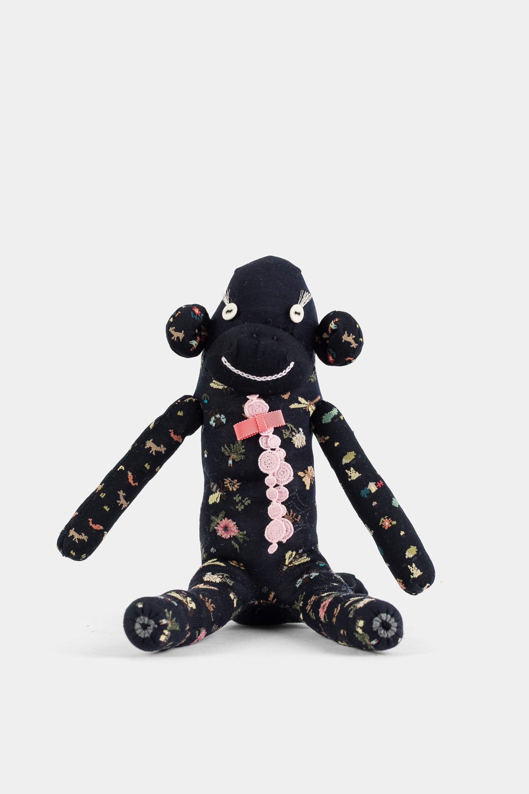 Sock Knit Doll Black Mix