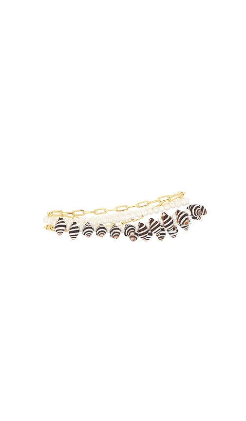 Eliou Cabana Anklet in Metallic Gold