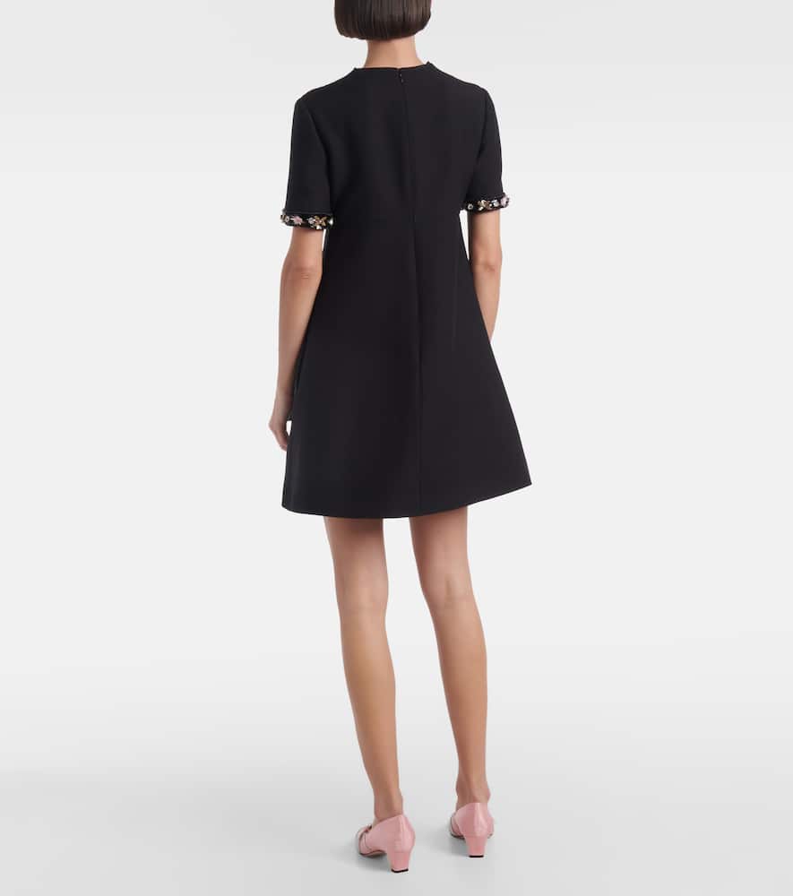 Crepe Couture embellished minidress