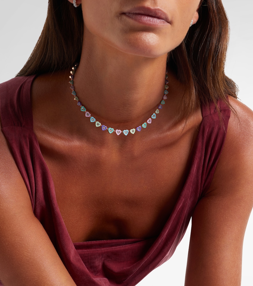Candy Crush 18kt rose gold choker with diamonds