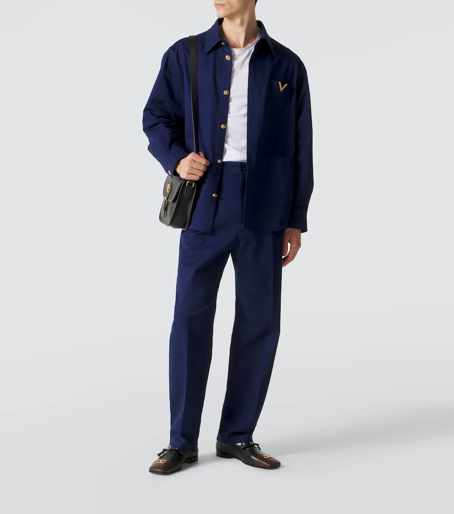 VGold cotton gabardine overshirt