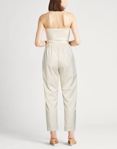 Woman Pants Ivory Size 6 Polyester, Viscose, Elastane
