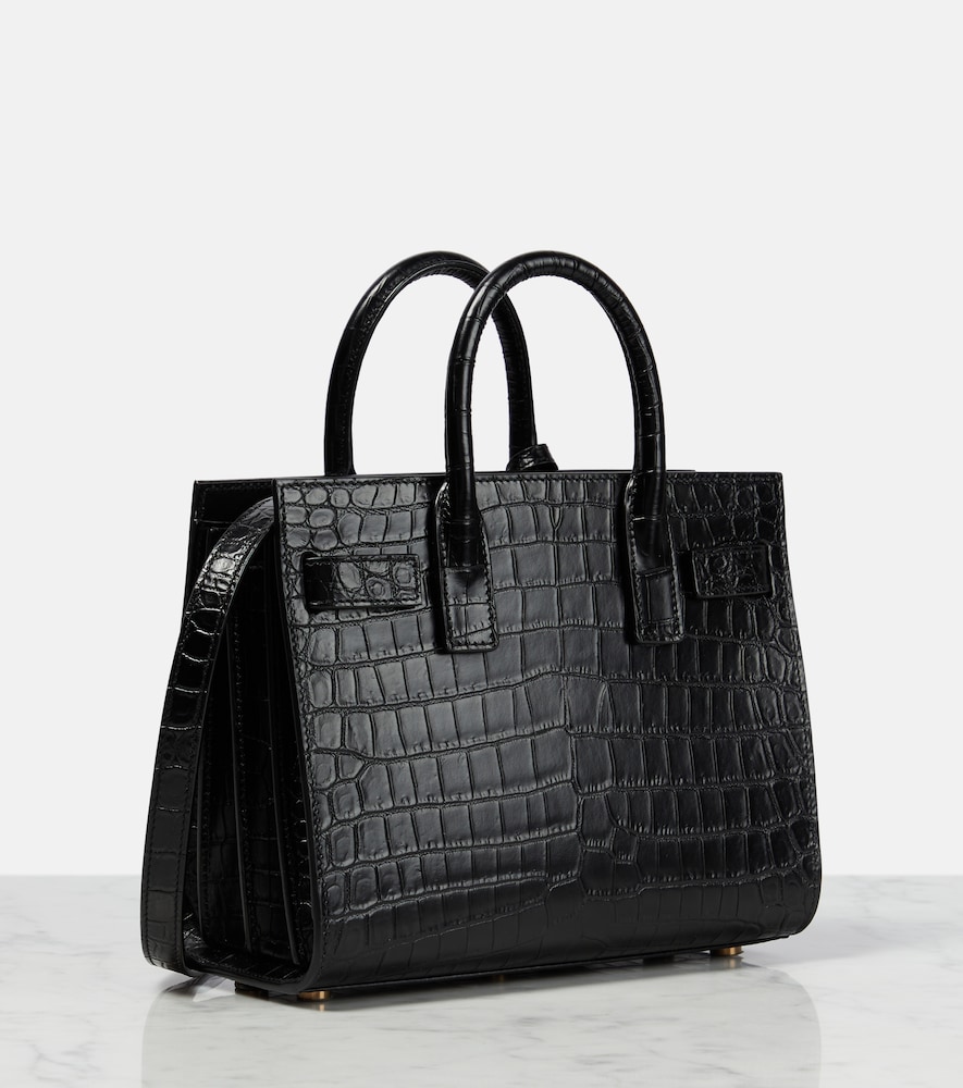 Saint Laurent Sac De Jour Nano croc-effect leather tote bag