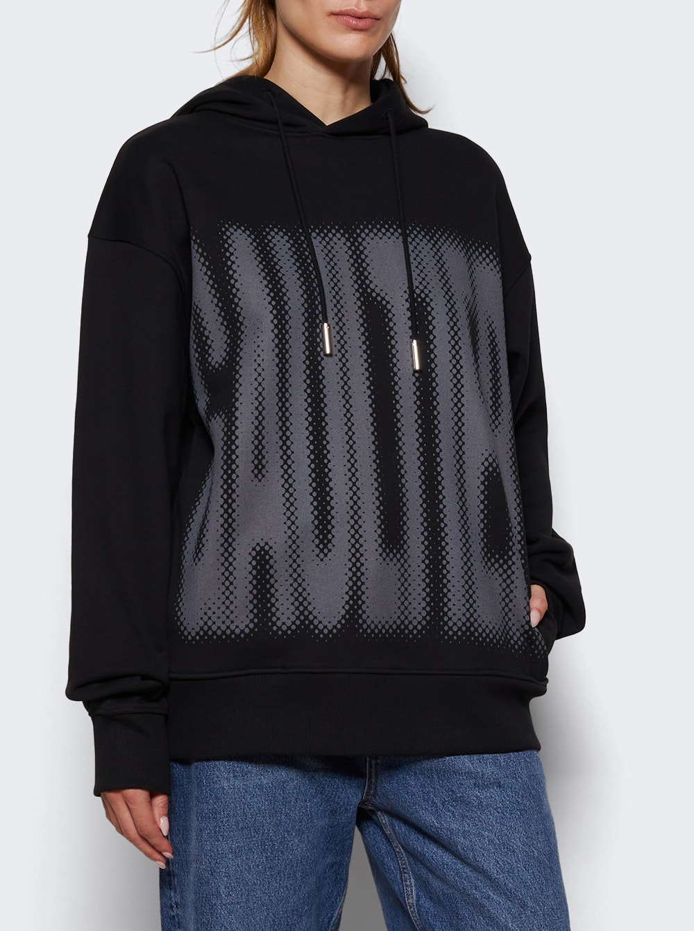 Printed Hoodie Black