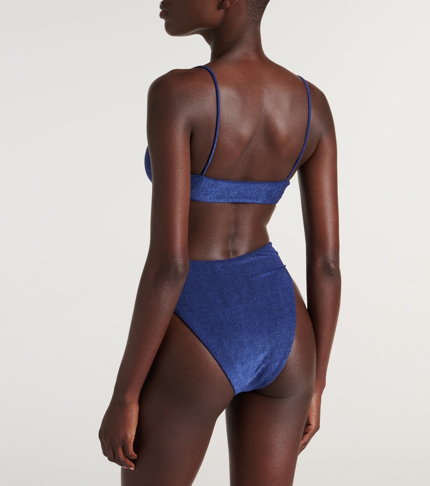 Incline high-rise bikini bottoms