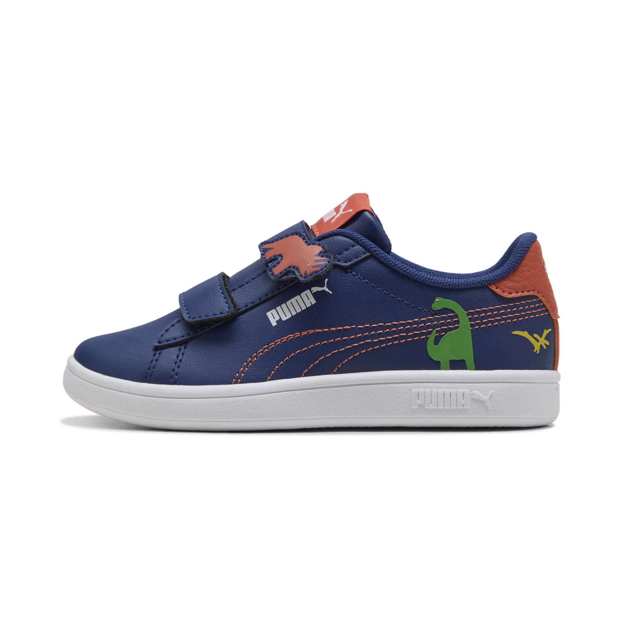 PUMA Smash 3.0 Dino Little Kids' Easy On Sneakers in Blue