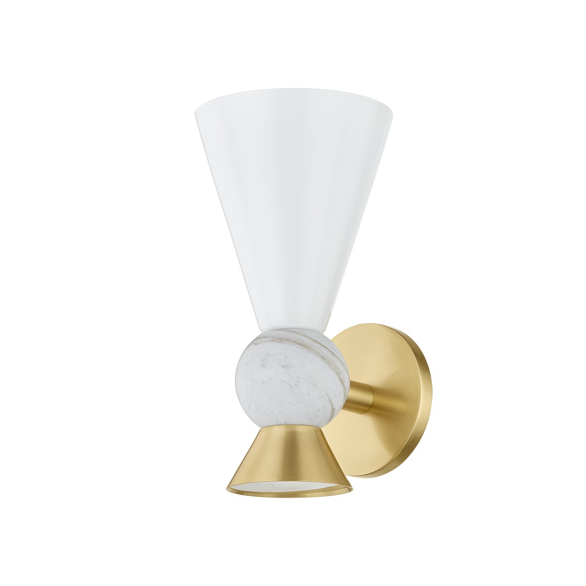 Aged Brass Wall Sconce from the Mona Collection