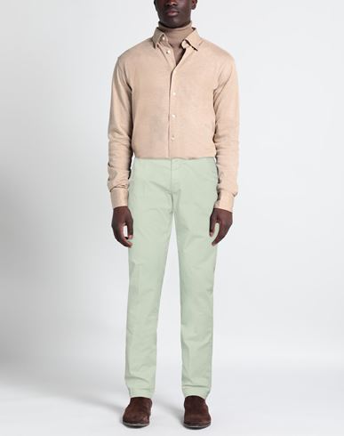 Mason's Man Pants Light green Size 38 Cotton, Elastane