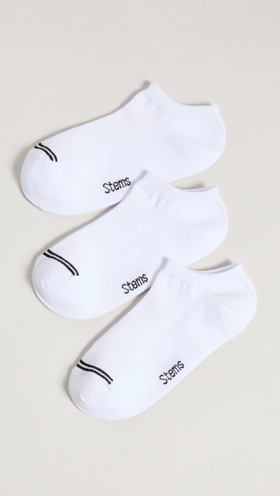 Three Pack Training No Show Socks White X 3 One Size