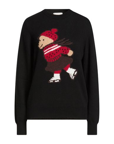 Woman Sweater Black Size ONESIZE Viscose, Polyamide, Wool, Cashmere