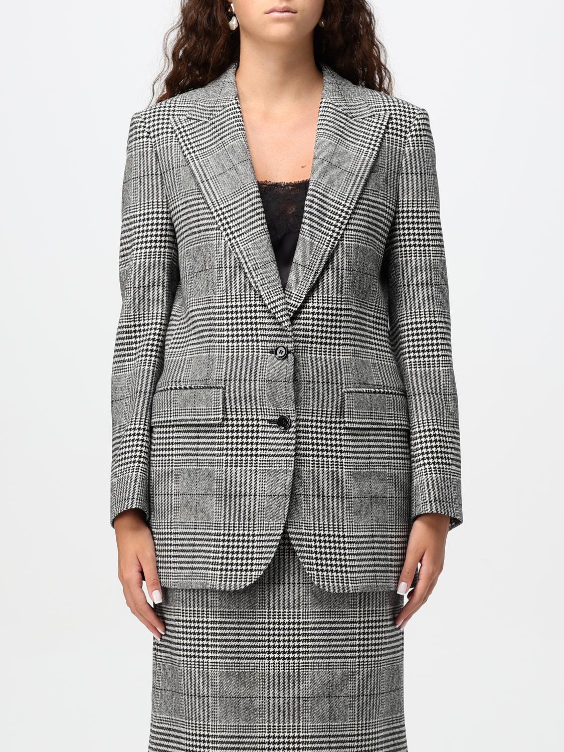 Glen-plaid blazer - Grey