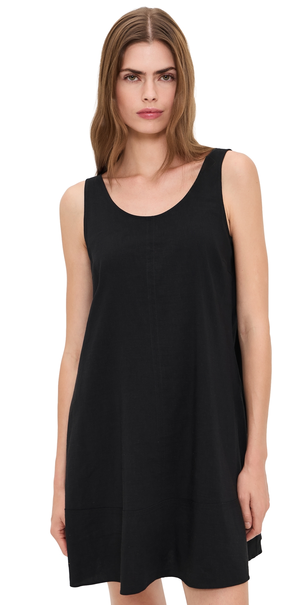 Tank Flare Mini Dress Black