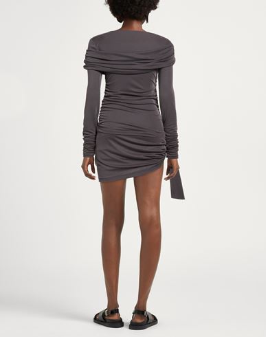 Woman Mini dress Lead Size L Viscose, Polyester