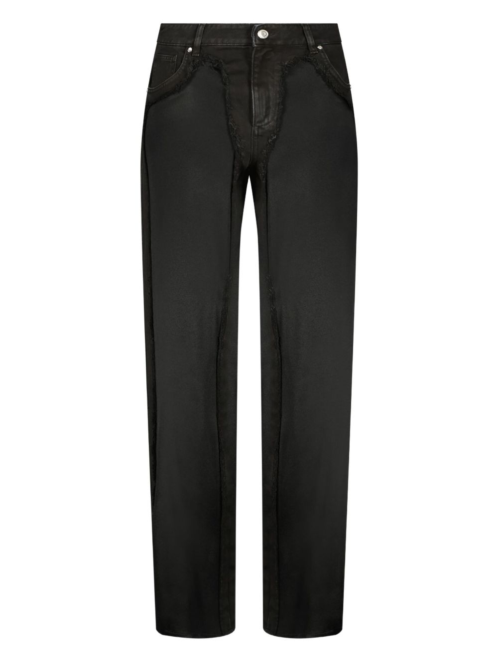 Frayed-detailing jeans - Black