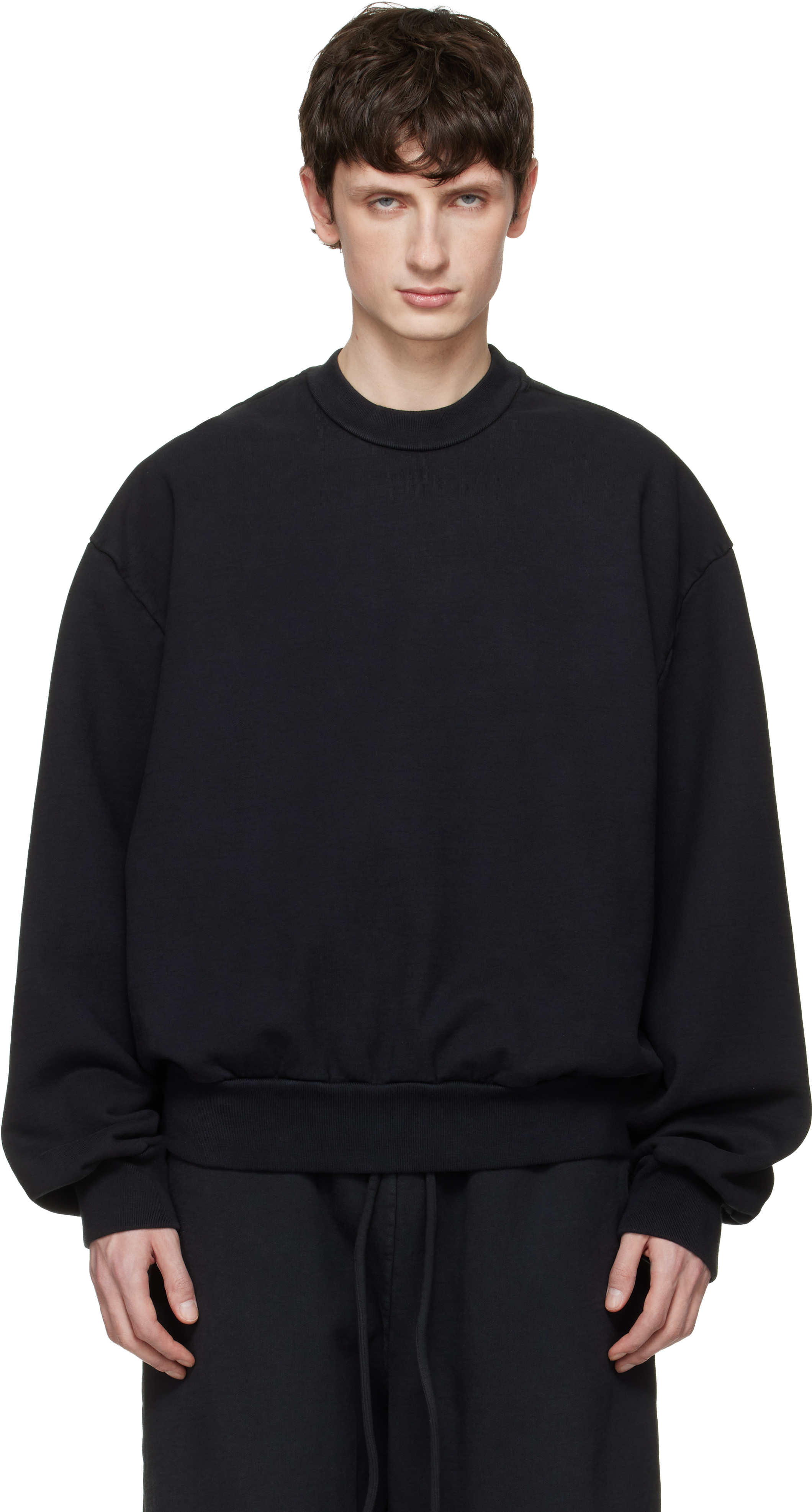 Black Sunfaded Classic Half Raglan Sweatshirt