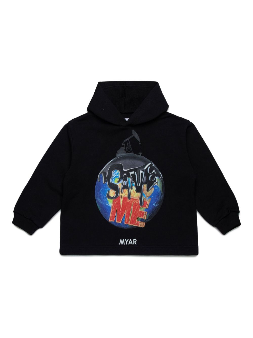MYAR KIDS graphic-print hoodie - Black