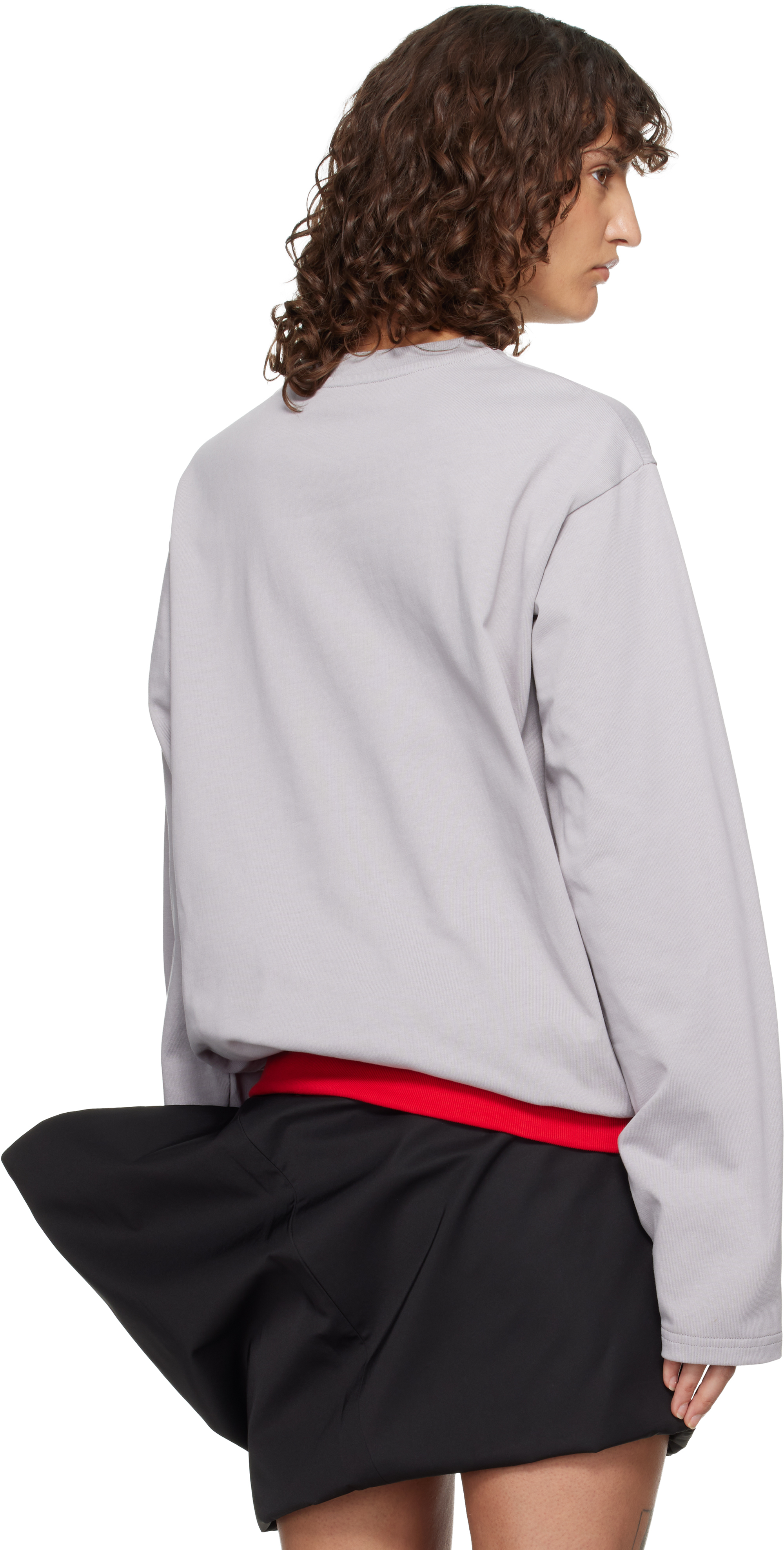 Gray Contrast Waistband T-shirt