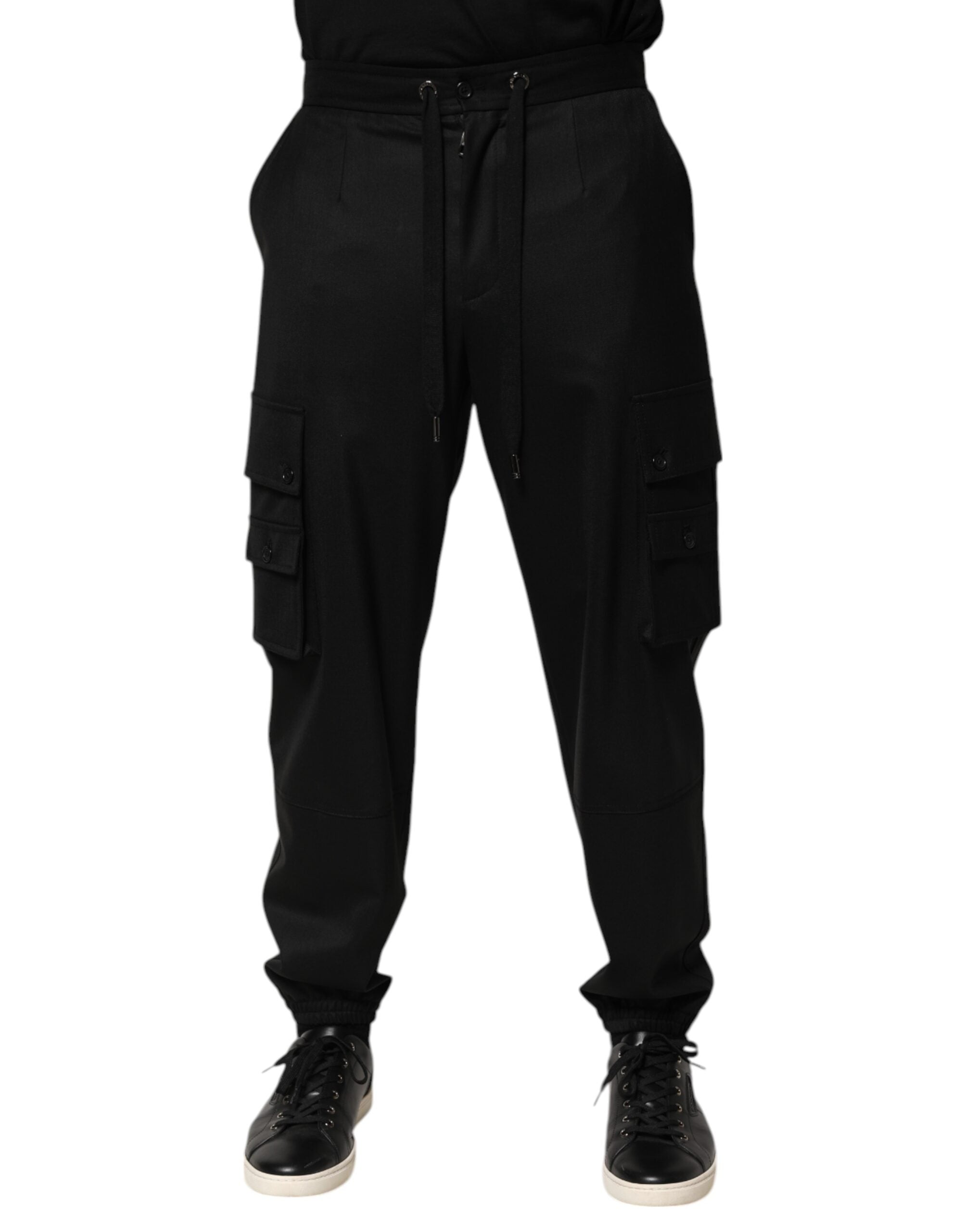 Cargo-Pocket Joggers — Black