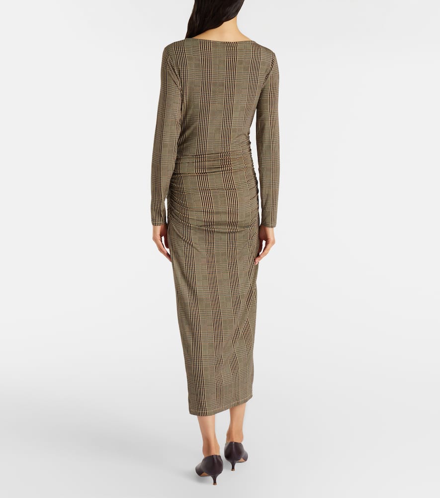 Charissa houndstooth jersey maxi dress