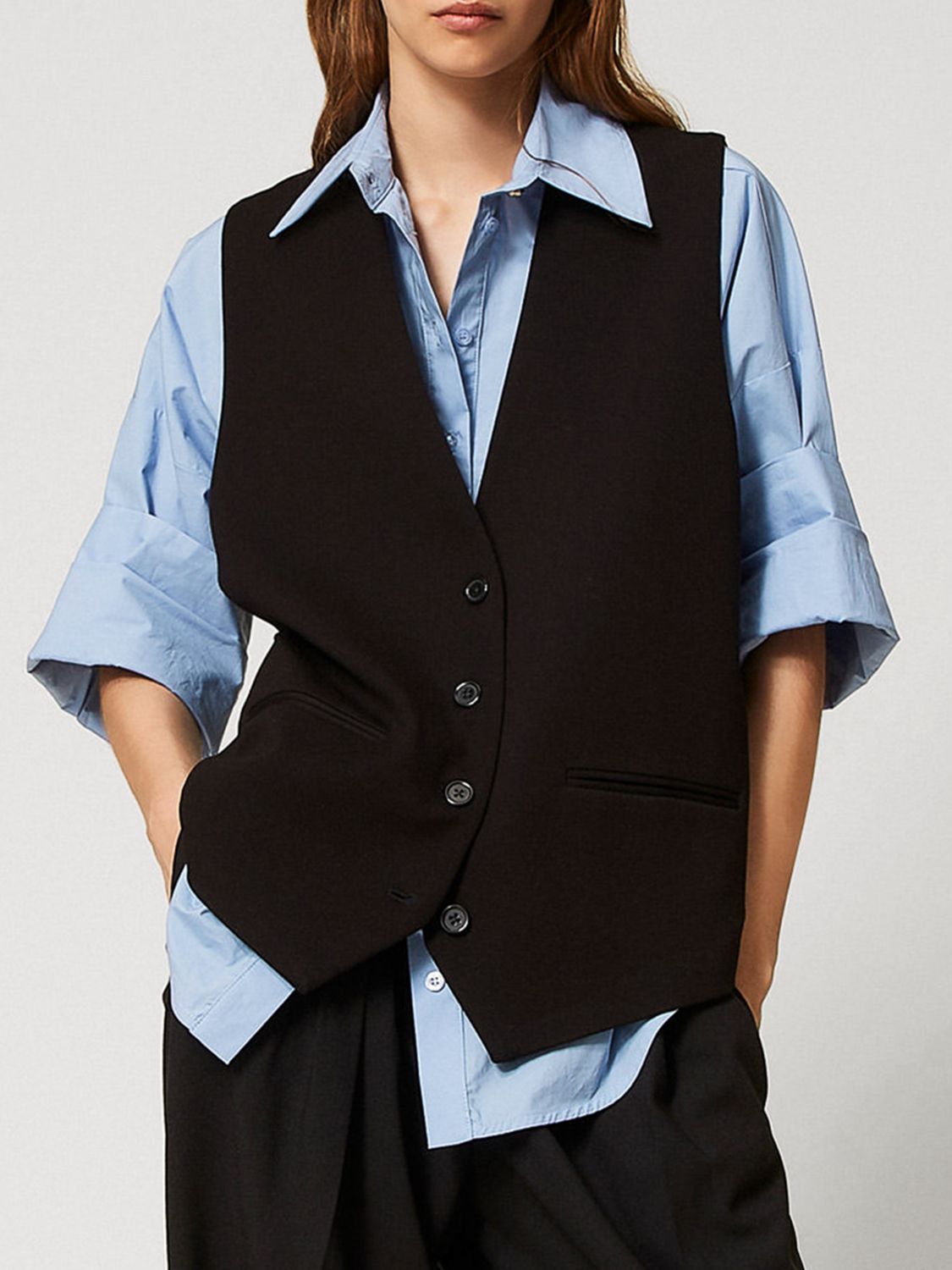 Waistcoat Woman color Black
