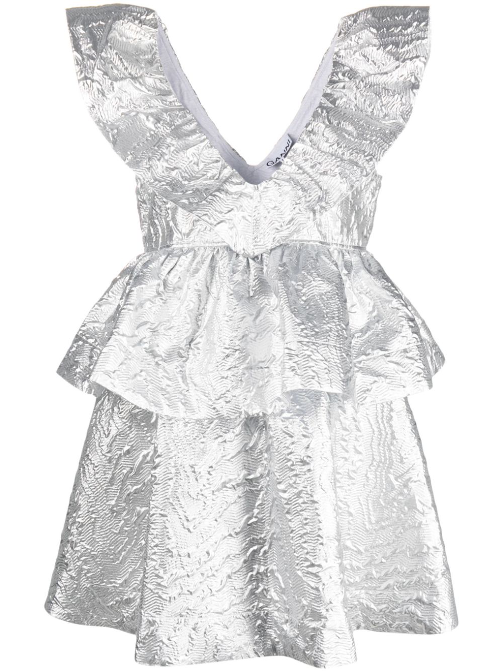 Jacquard metallic dress - Silver
