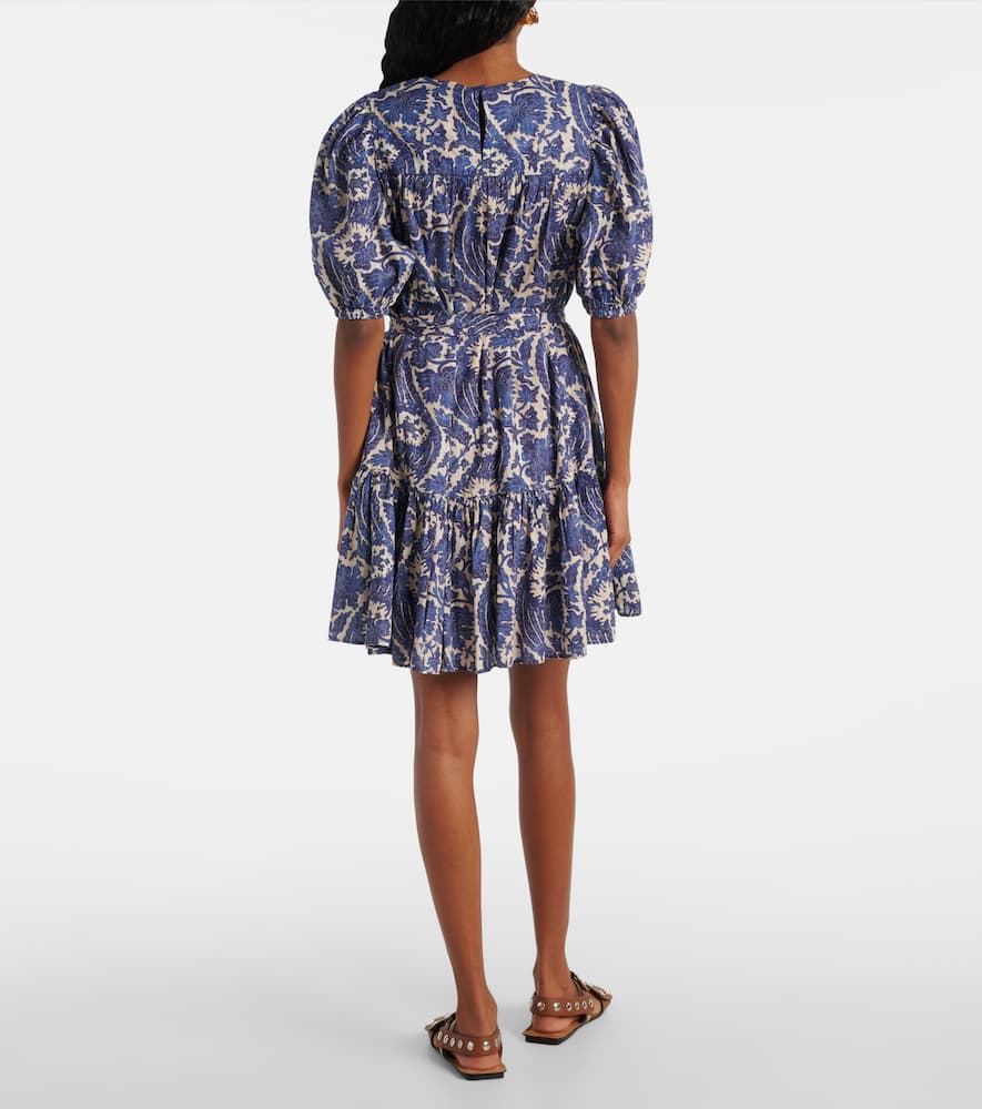 Rosalie printed cotton-blend minidress