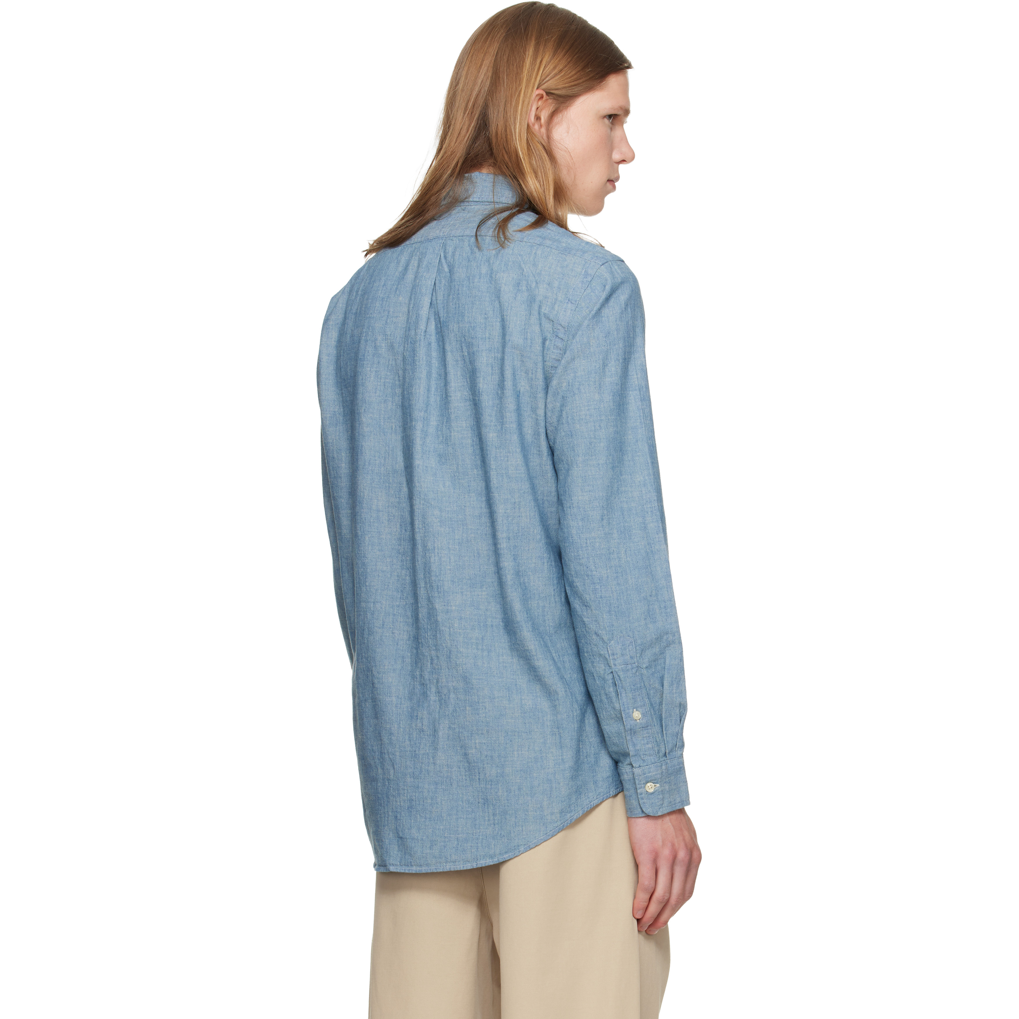Blue Classic Fit Indigo Chambray Shirt