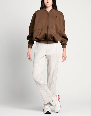 N8 Woman Sweatshirt Dark brown Size S Cotton, Polyester