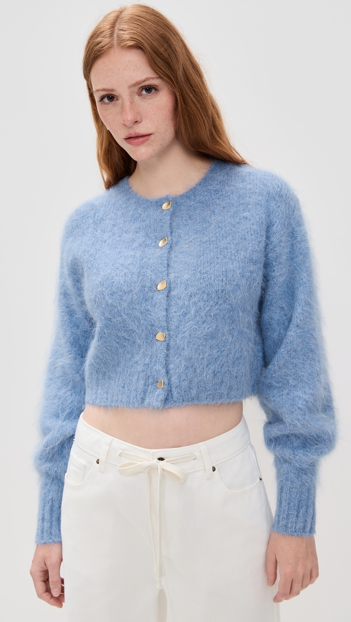 Celine Fluffy Cardigan Blue