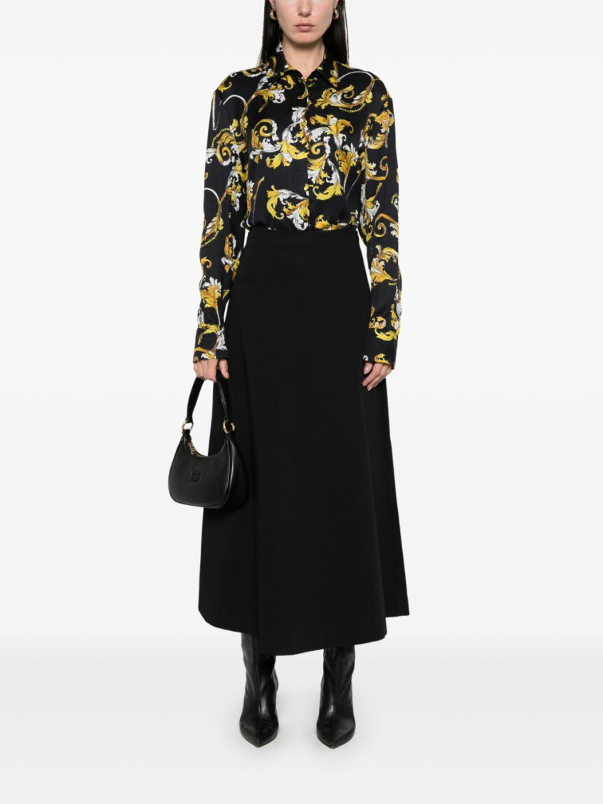 Black Barocco-print shirt