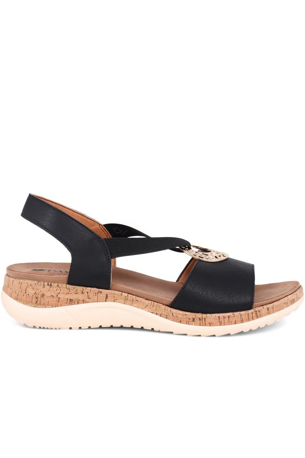 Pavers Women's Slip-On Sandals in Black