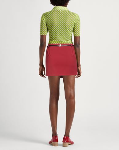 Woman Mini skirt Brick Size 4 Polyester, Elastane