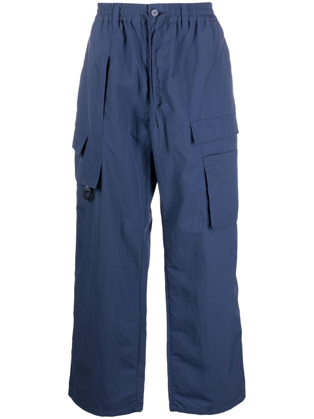 Wide-leg cargo trousers - Blue