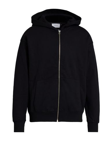 Man Sweatshirt Black Size L Cotton, Polyester