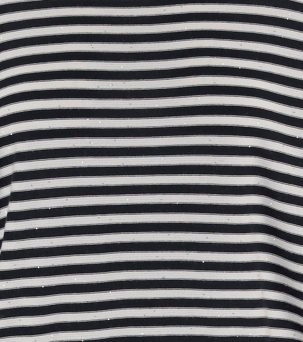Black Stripes Crew Neck Sweater