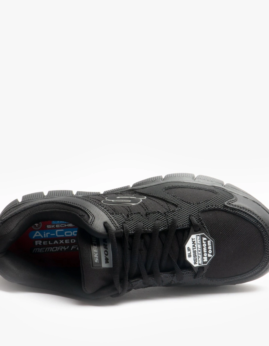 Men's Skechers Work 77152EC Telfin - Sanphet SR Mens Slip Resistant Work Trainers Black