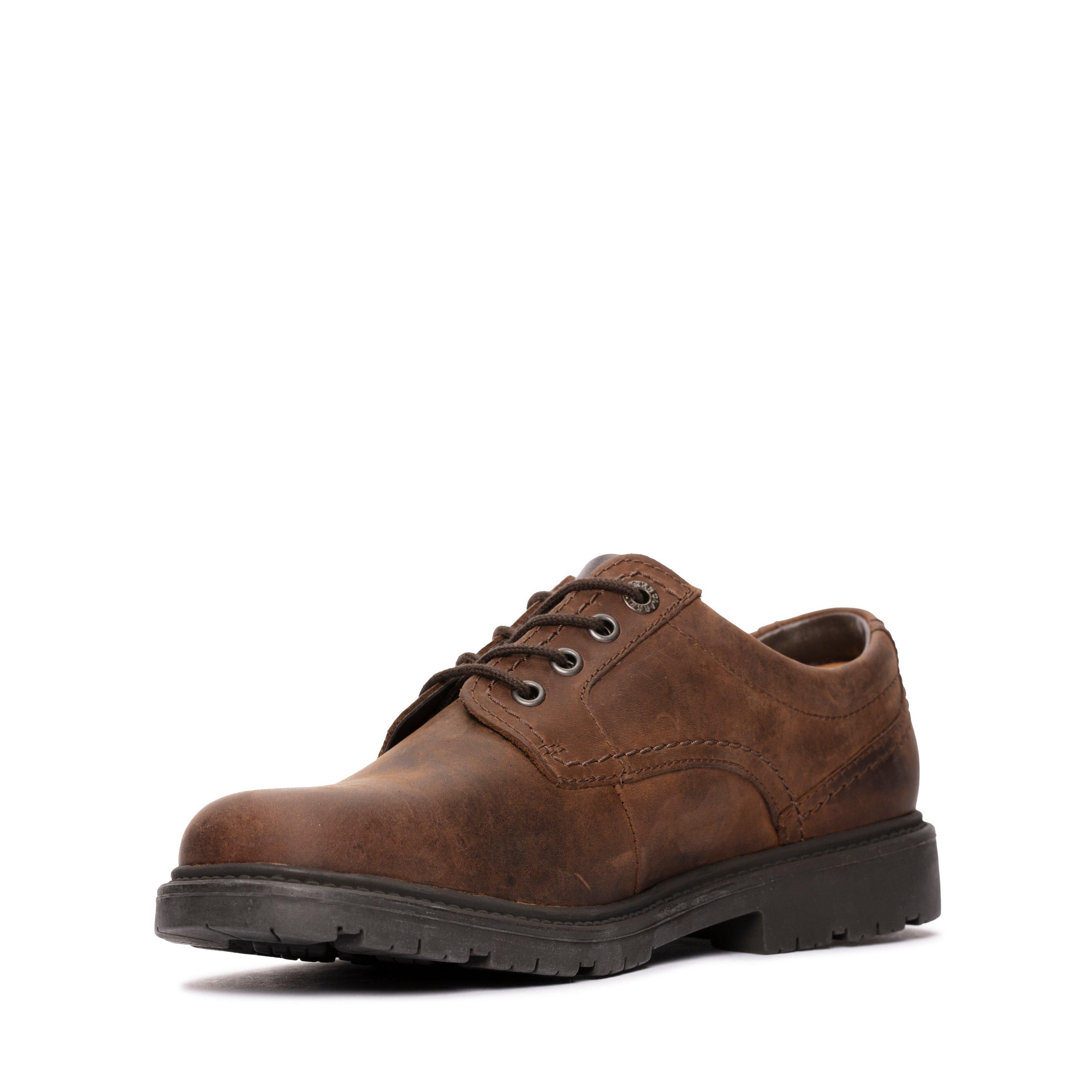 Clarks Lane Stride Brown Leather Derby Shoe