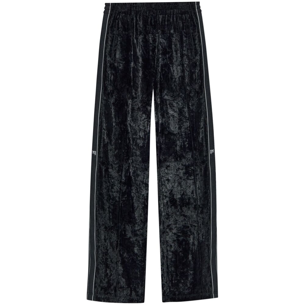 Velvet track pants - Black