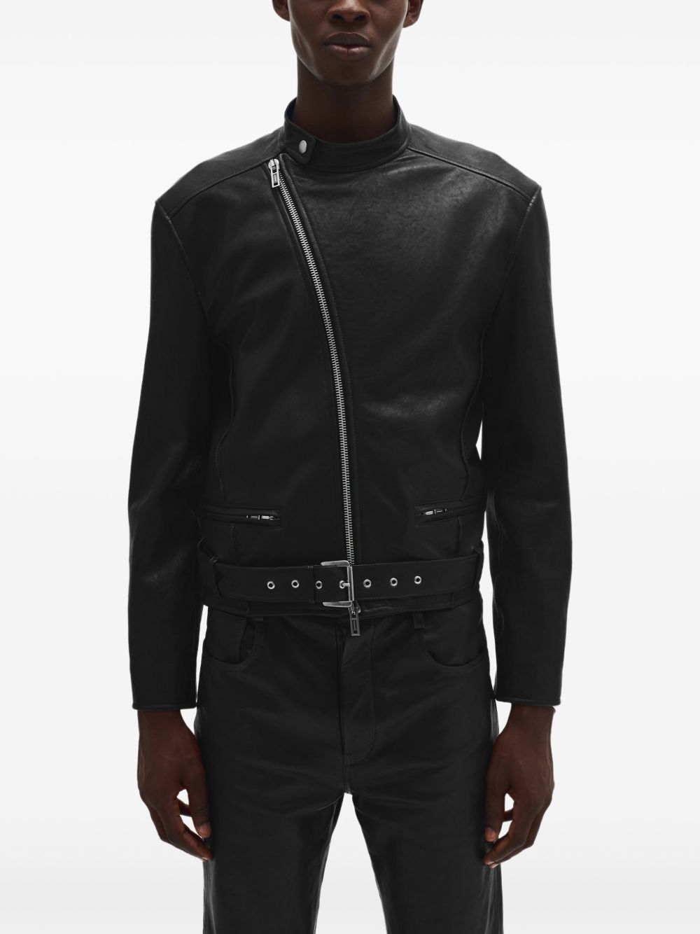 Ann Demeulemeester leather jacket - Black
