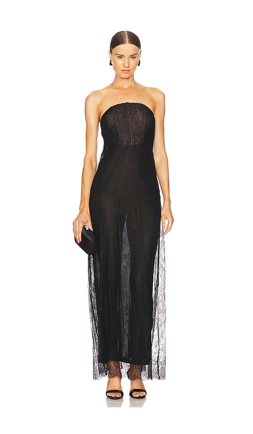 House of Harlow 1960 x REVOLVE Solene Maxi Dress in Black.  XS. Also in